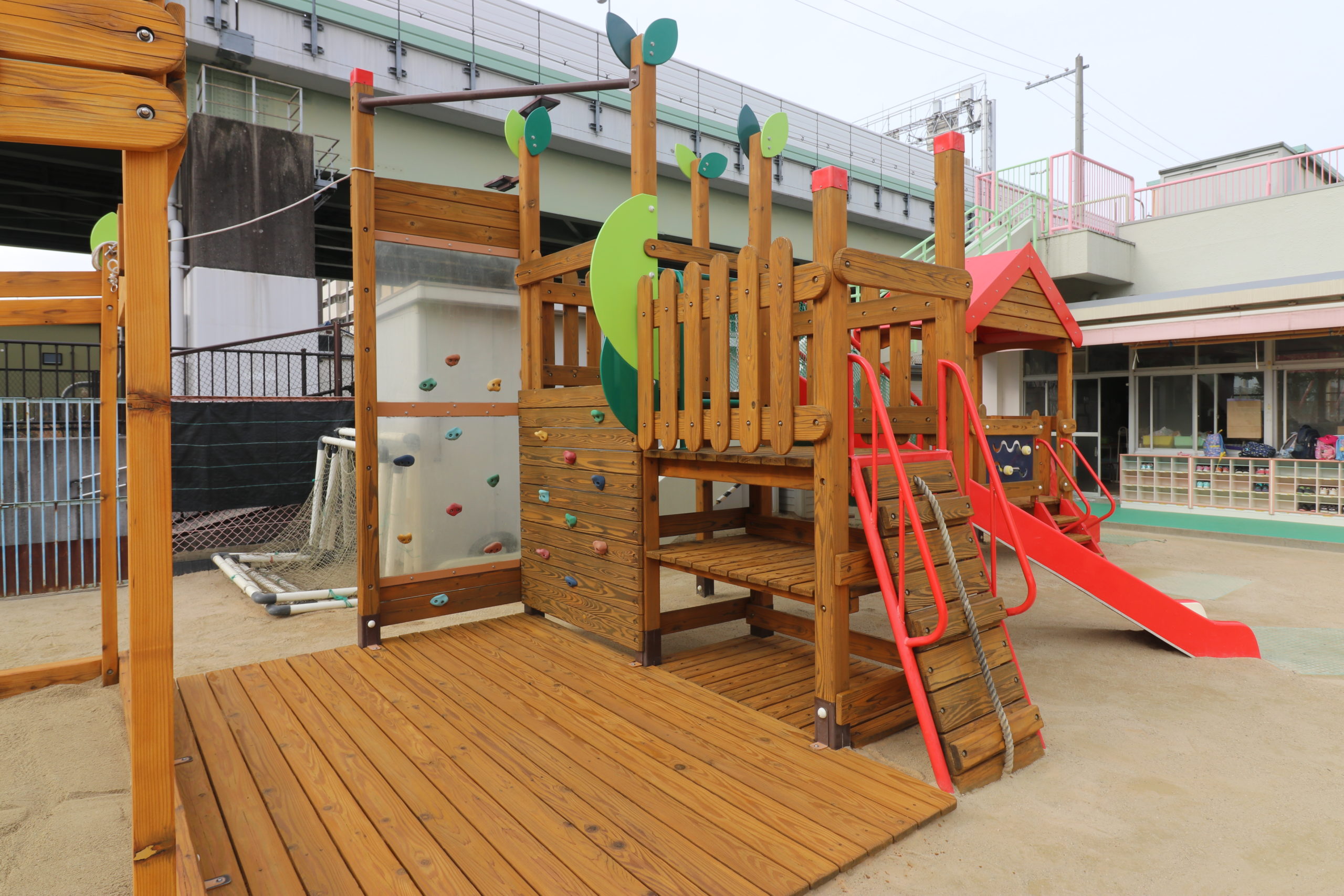 AIR鉋 屋外木製遊具 大阪市旭区 大宮まぶね保育園様