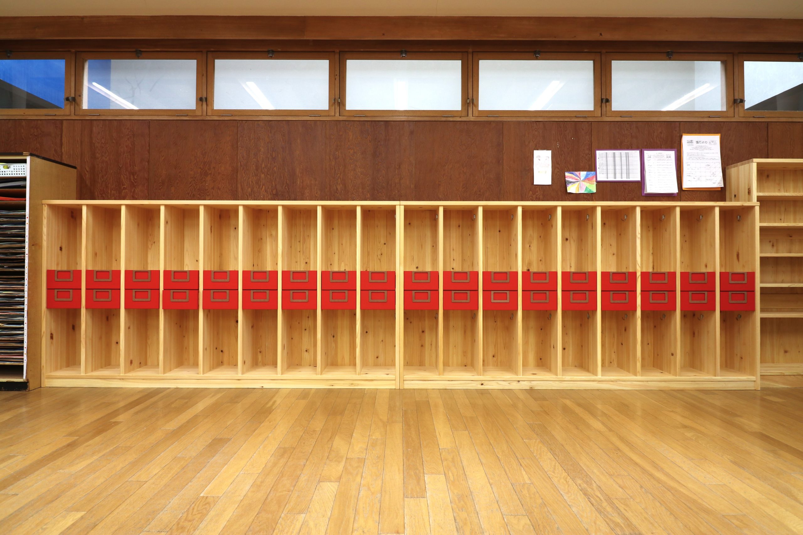 木製家具 ロッカー、収納棚　大阪市住吉区 長居幼稚園様